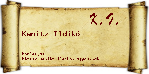 Kanitz Ildikó névjegykártya